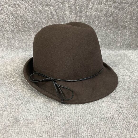Scala Collezione Women’s One Size Brown Wool Felt Hat Flapper Style - Picture 1 of 5